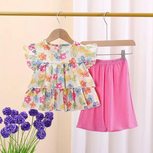 Pink_Trendy_&_Comfortable_Ruffle_Top_Pant_Set_For_Girls