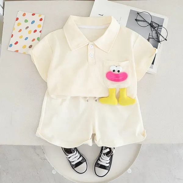 Cream_Trendy_&_Comfortable_Matching_Shorts_Set_For_Girls