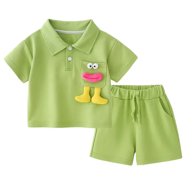 Green_Trendy_&_Comfortable_Matching_Shorts_Set_For_Girls