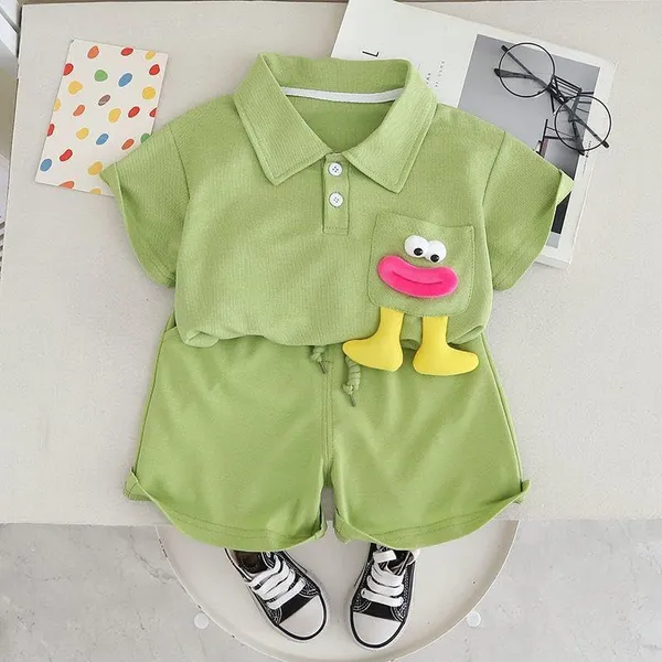 Green_Trendy_&_Comfortable_Matching_Shorts_Set_For_Girls