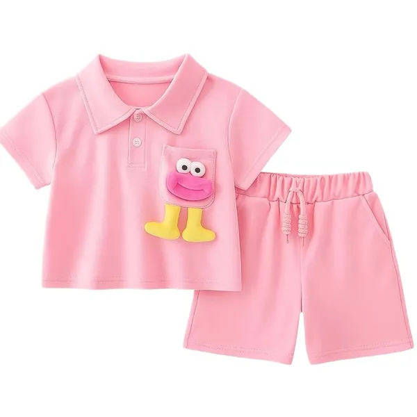 Pink_Trendy_&_Comfortable_Matching_Shorts_Set_For_Girls