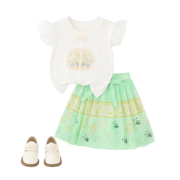 Green_Trendy_&_Comfortable_Skirt_Set_For_Girls