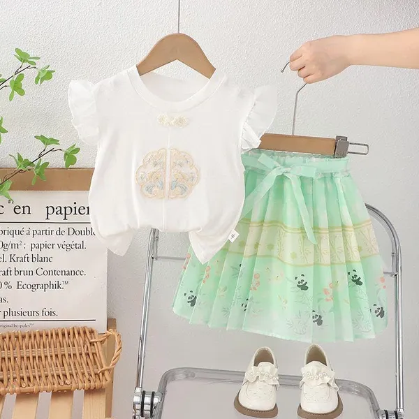 Green_Trendy_&_Comfortable_Skirt_Set_For_Girls