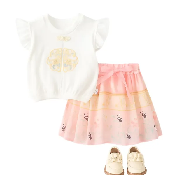 Pink_Trendy_&_Comfortable_Skirt_Set_For_Girls