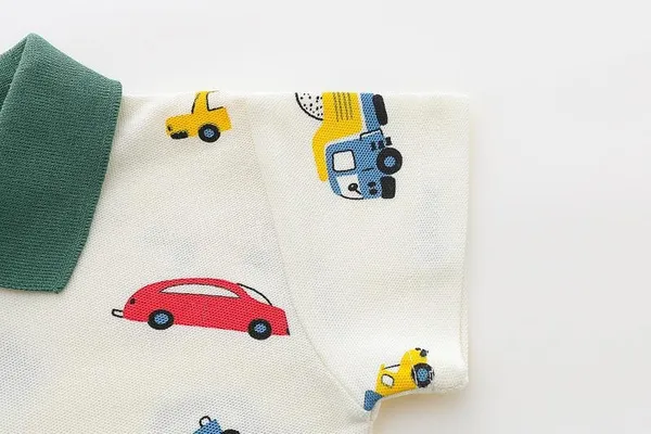 White_Trendy_&_Comfortable_Car_Denim_Short_Set_For_Boys