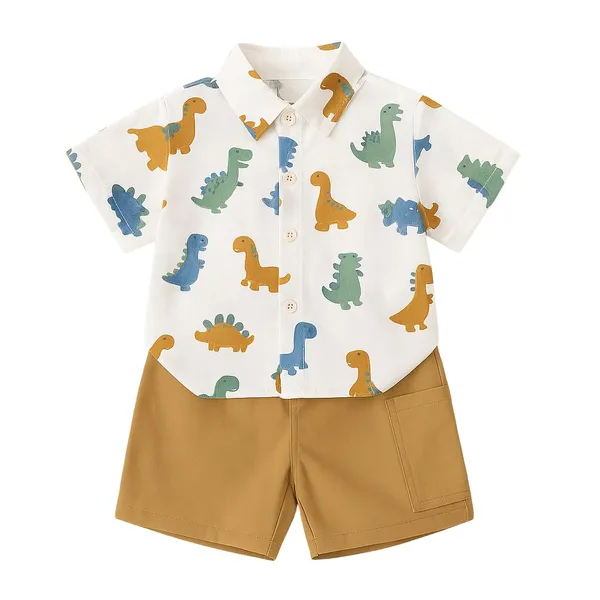 Brown_Trendy_&_Comfortable_Shirt_Shorts_Set_For_Boys