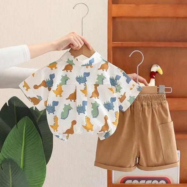 Brown_Trendy_&_Comfortable_Shirt_Shorts_Set_For_Boys