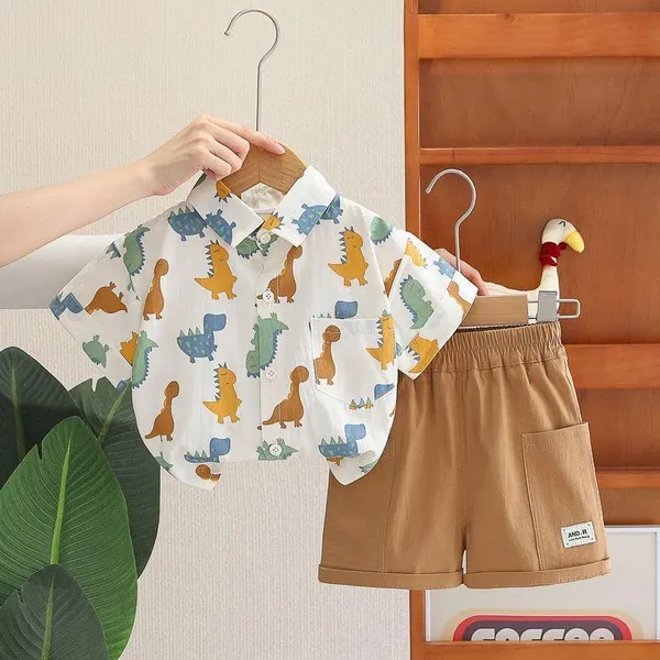 Brown_Trendy_&_Comfortable_Shirt_Shorts_Set_For_Boys