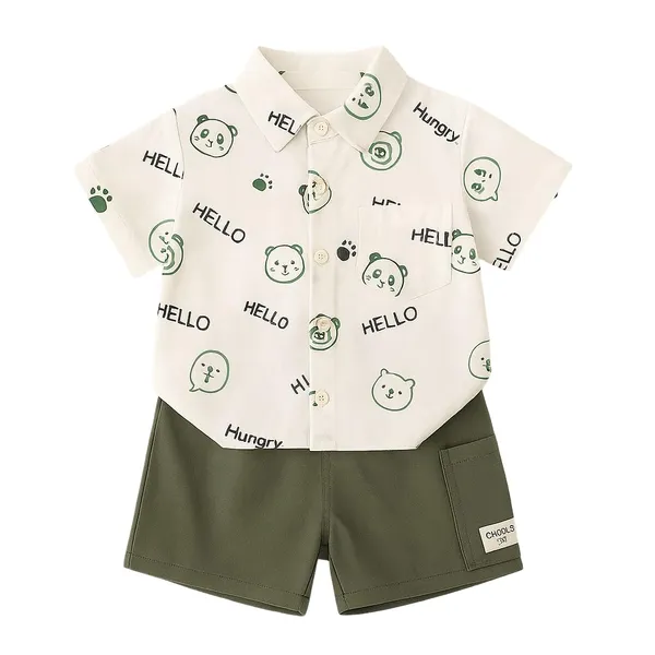 Green_Trendy_&_Comfortable_Shirt_Shorts_Set_For_Boys