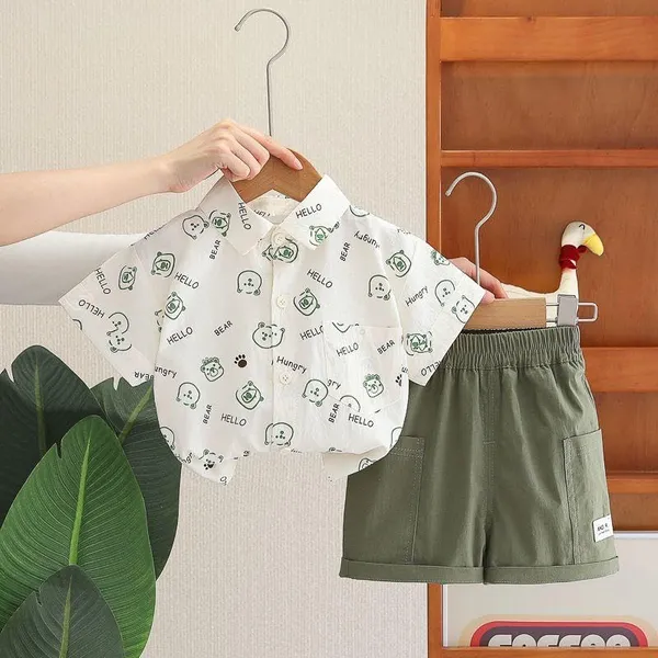 Green_Trendy_&_Comfortable_Shirt_Shorts_Set_For_Boys