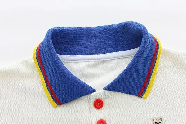 White_Trendy_&_Comfortable_Polo_T-Shirt_Shorts_Set_For_Boys
