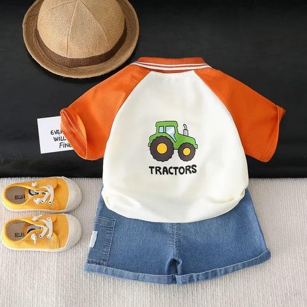 Orange_Trendy_&_Comfortable_Polo_T-Shirt_Shorts_Set_For_Boys