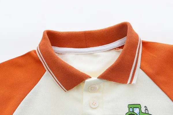 Orange_Trendy_&_Comfortable_Polo_T-Shirt_Shorts_Set_For_Boys