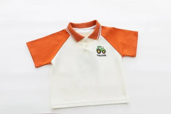 Orange_Trendy_&_Comfortable_Polo_T-Shirt_Shorts_Set_For_Boys