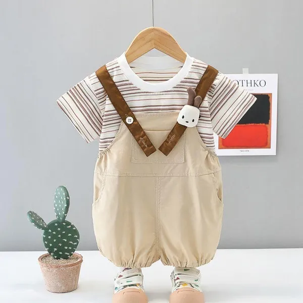 Brown_Trendy_&_Comfortable_Dungaree_Set_For_Girls