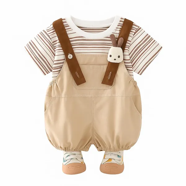 Brown_Trendy_&_Comfortable_Dungaree_Set_For_Girls