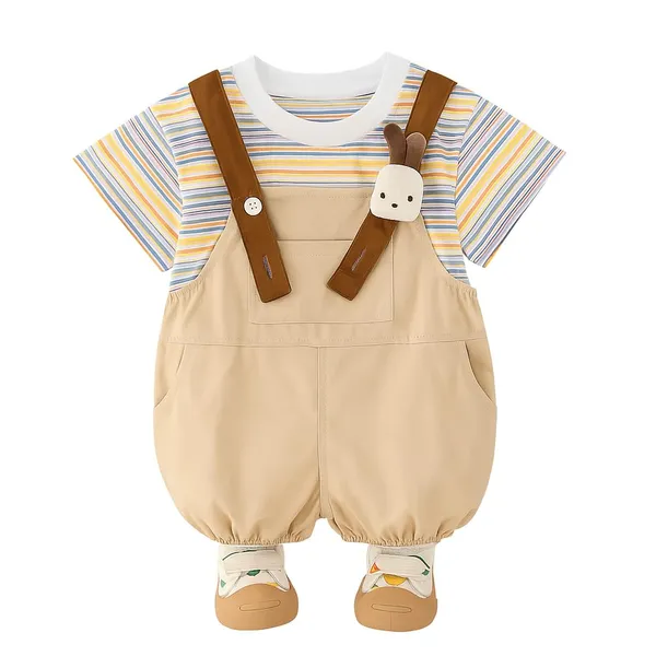 Yellow_Trendy_&_Comfortable_Dungaree_Set_For_Girls