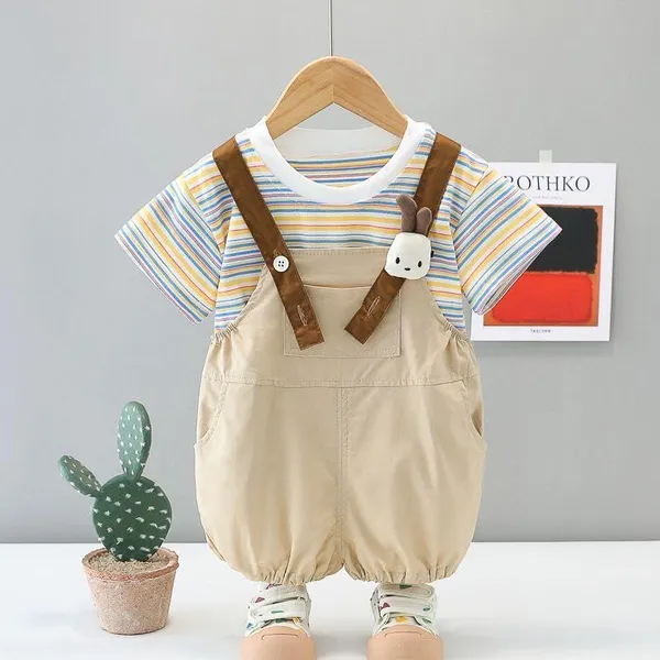 Yellow_Trendy_&_Comfortable_Dungaree_Set_For_Girls