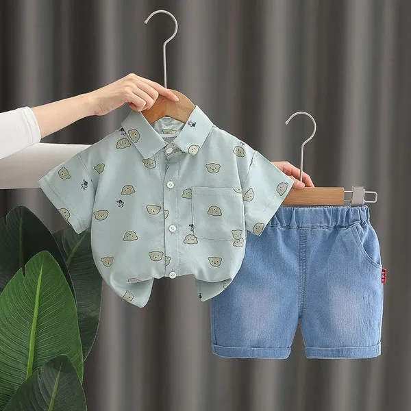 Green_Trendy_&_Comfortable_Shirt_Shorts_Set_For_Boys