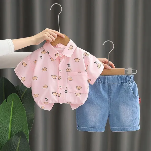 Pink_Trendy_&_Comfortable_Shirt_Shorts_Set_For_Boys
