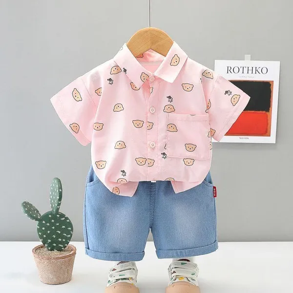 Pink_Trendy_&_Comfortable_Shirt_Shorts_Set_For_Boys