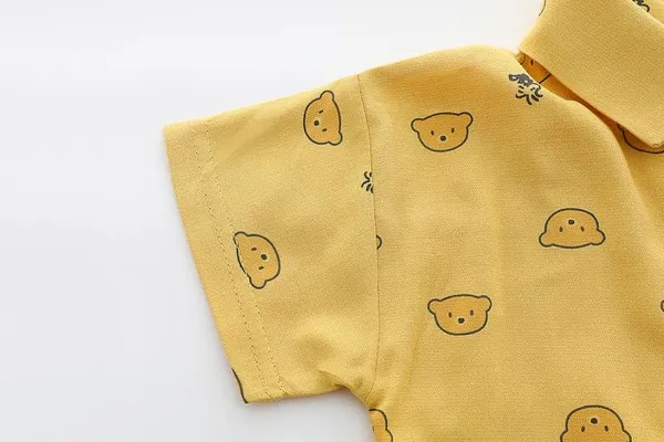 Yellow_Trendy_&_Comfortable_Shirt_Shorts_Set_For_Boys