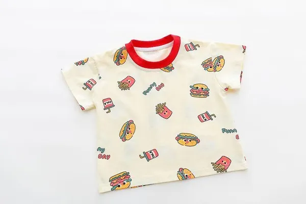 Cream_Trendy_&_Comfortable_Hamburger_Short_Set_For_Boys