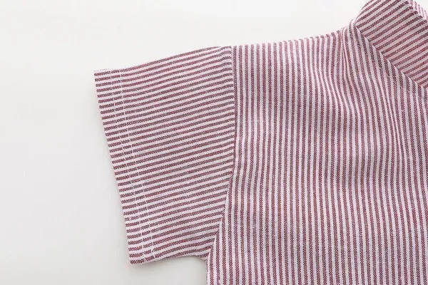 Red_Trendy_&_Comfortable_Striped_Shirt_Shorts_Set_For_Boys