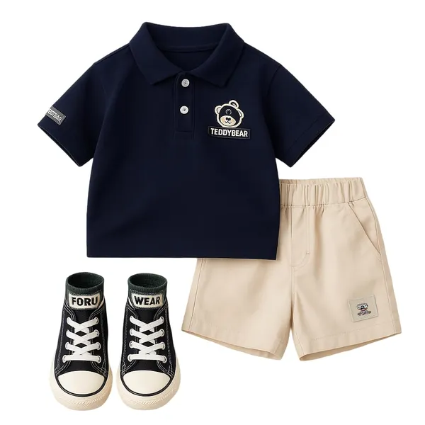 Black_Trendy_&_Comfortable_Teddy_Bear_T-Shirt_Set_For_Boys