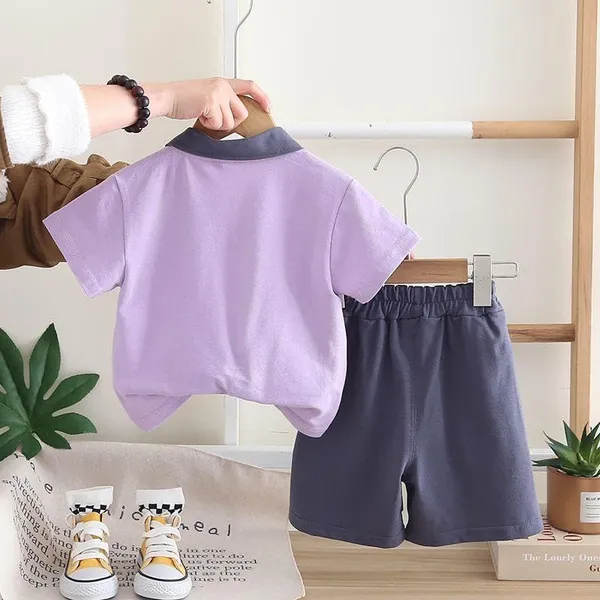 Lavender_Trendy_&_Comfortable_Matching_Shorts_Set_For_Boys