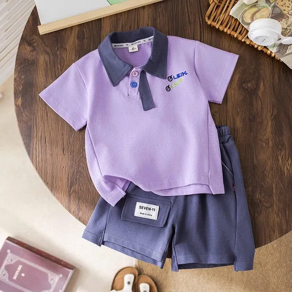 Lavender_Trendy_&_Comfortable_Matching_Shorts_Set_For_Boys