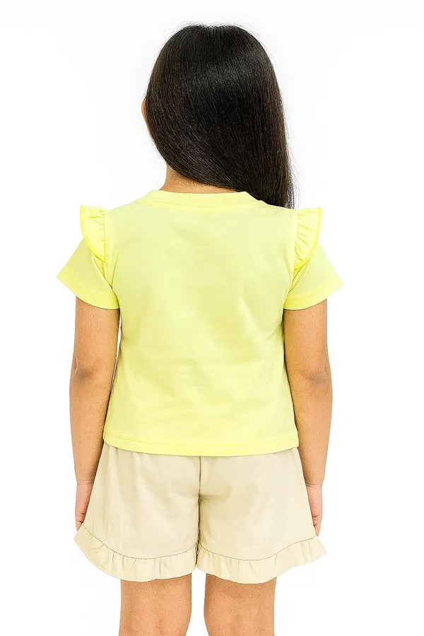 Yellow_Trendy_&_Comfortable_Bunny_&_Carrot_Top_With_Ruffle_Shorts_For_Girls