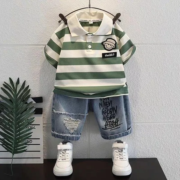 Green_Trendy_&_Comfortable_Monochrome_Shorts_Set_For_Boys