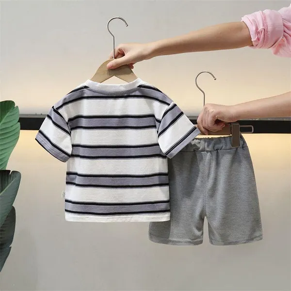 Grey_Trendy_&_Comfortable_Stripped_Shorts_Set_For_Boys