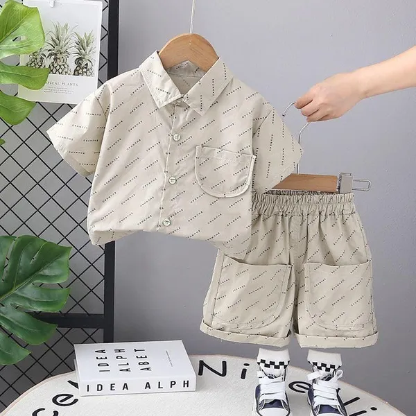 Grey_Trendy_&_Comfortable_Shirt_Matching_Shorts_Set_For_Kids_For_Boys