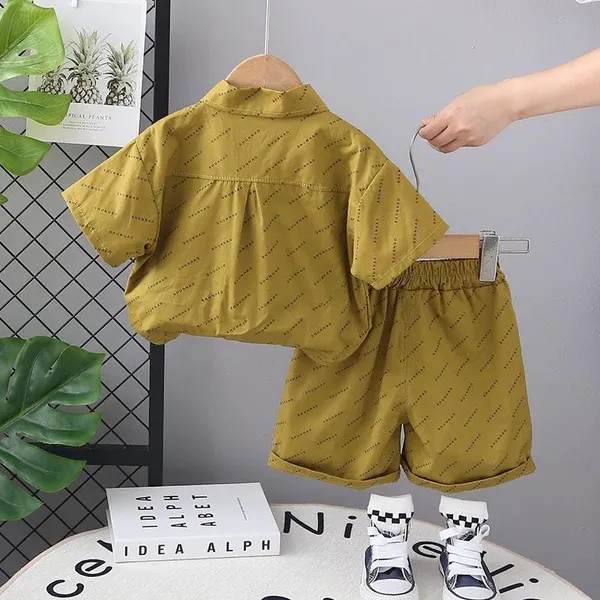 Green_Trendy_&_Comfortable_Shirt_Matching_Shorts_Set_For_Kids_For_Boys