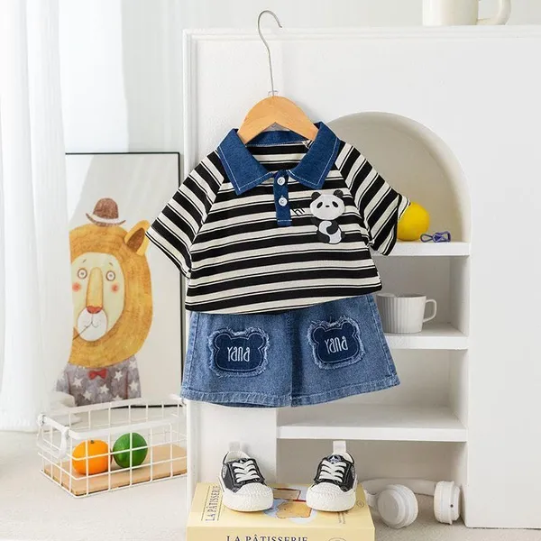 Black_Trendy_&_Comfortable_P&A_Denim_Shorts_Set_For_Boys