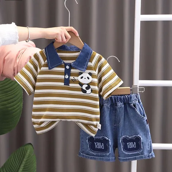 Green_Trendy_&_Comfortable_P&A_Denim_Shorts_Set_For_Boys