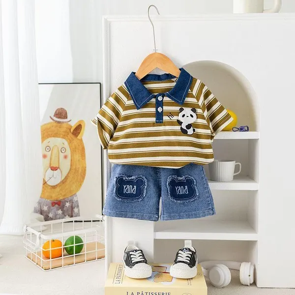 Green_Trendy_&_Comfortable_P&A_Denim_Shorts_Set_For_Boys