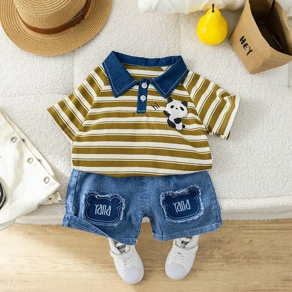 Green_Trendy_&_Comfortable_P&A_Denim_Shorts_Set_For_Boys