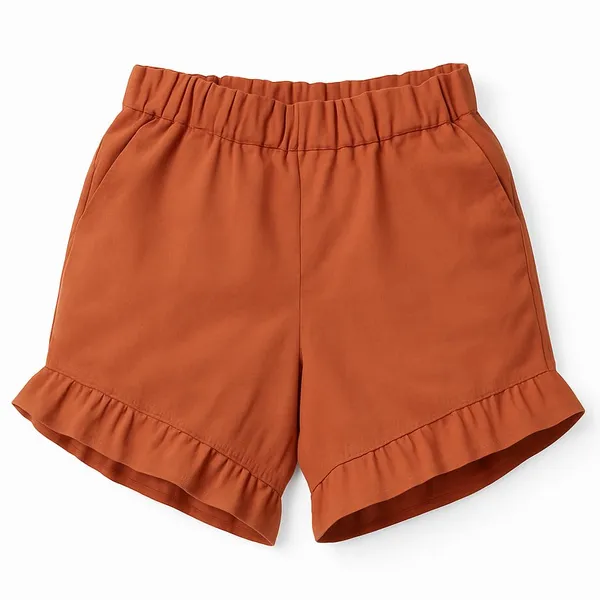 White_Trendy_&_Comfortable_Peter_Pan_Collared_Shorts_Set_For_Girls