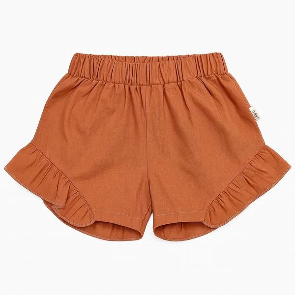 Brown_Trendy_&_Comfortable_Matching_Shorts_Set_For_Girls