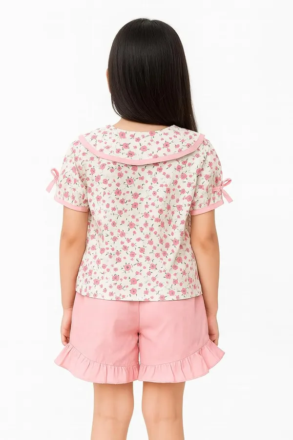 Pink_Trendy_&_Comfortable_Matching_Shorts_Set_For_Girls