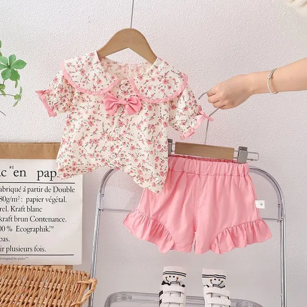 Pink_Trendy_&_Comfortable_Matching_Shorts_Set_For_Girls