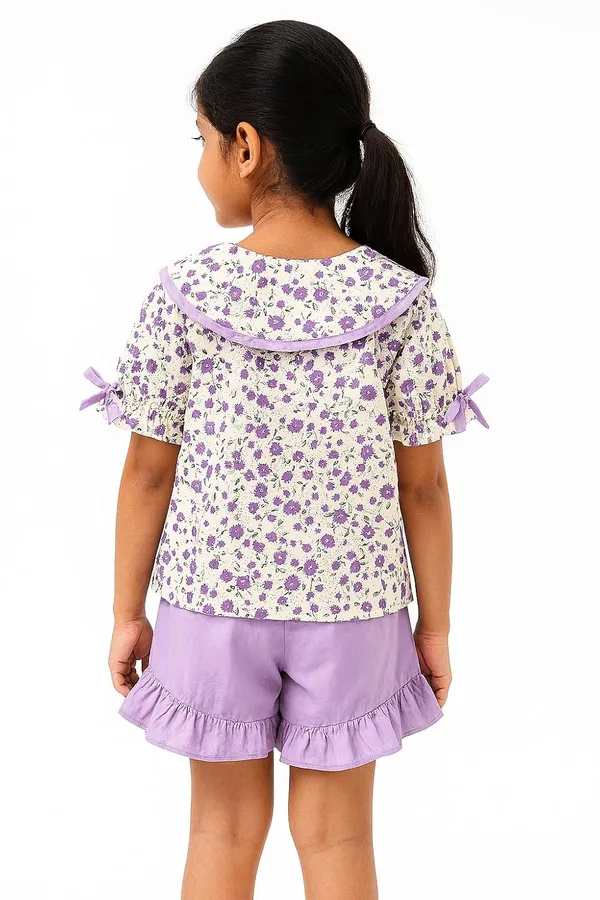 Purple_Trendy_&_Comfortable_Matching_Shorts_Set_For_Girls
