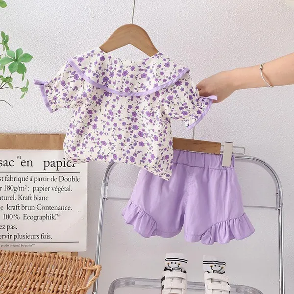 Purple_Trendy_&_Comfortable_Matching_Shorts_Set_For_Girls