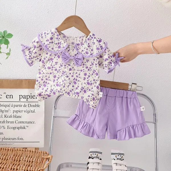Purple_Trendy_&_Comfortable_Matching_Shorts_Set_For_Girls