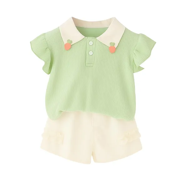 Green_Trendy_&_Comfortable_T-Shirt_&_Shorts_For_Girls
