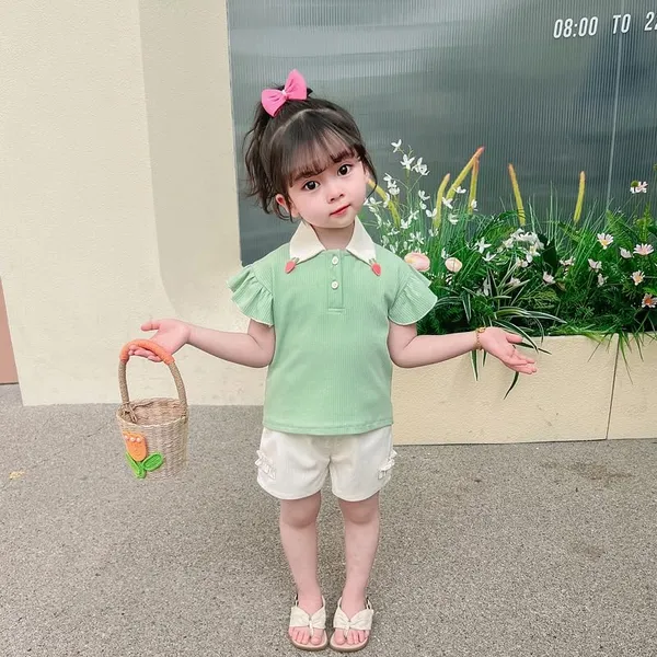 Green_Trendy_&_Comfortable_T-Shirt_&_Shorts_For_Girls