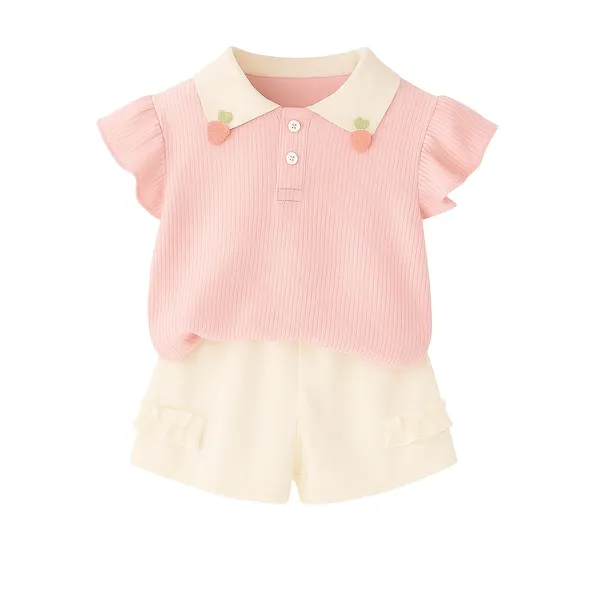 Pink_Trendy_&_Comfortable_T-Shirt_&_Shorts_For_Girls